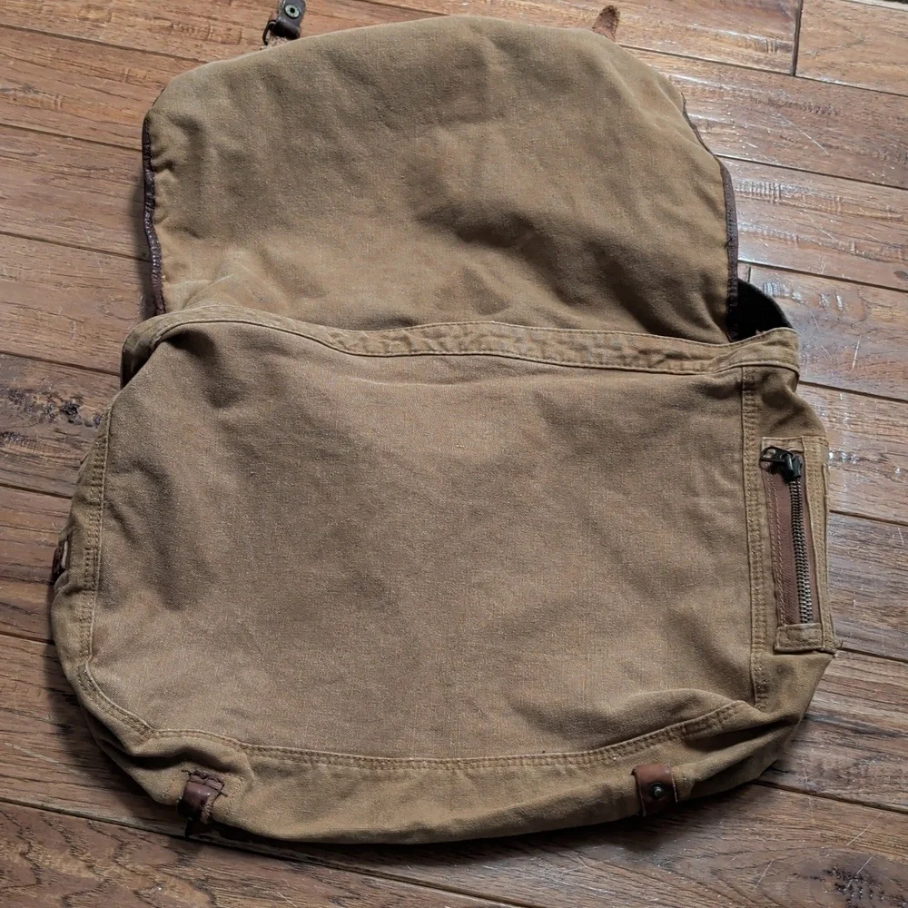 Old Navy Surplus Gear Vintage Brown Canvas Large Messenger Bag